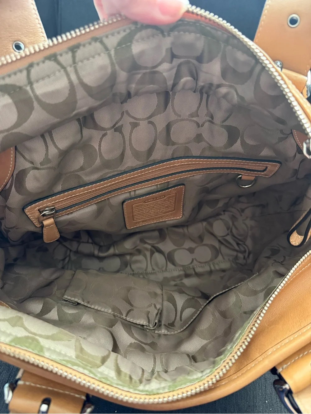 Coach Vintage Soho Glove Tanned Leather Tote Shoulder Bag Camel Tan 9544